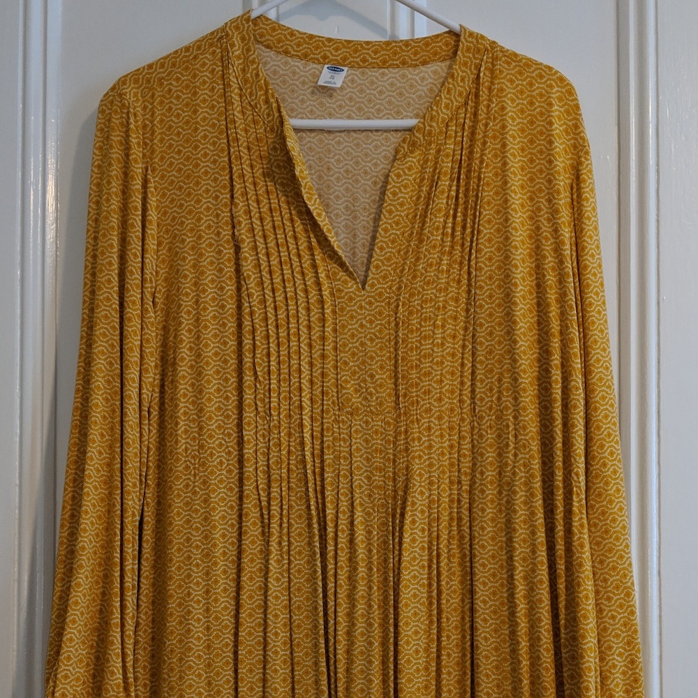 Old Navy Yellow Babydoll Dress Top XL